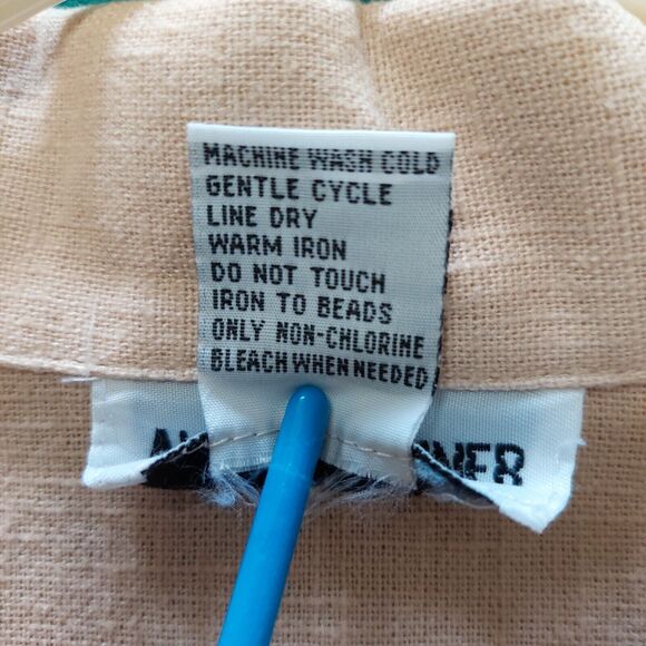 Alfred Dunner Womens Jacket 12 Embroidered Star Zipper Pockets Floral Grandma 80 - Picture 4 of 16